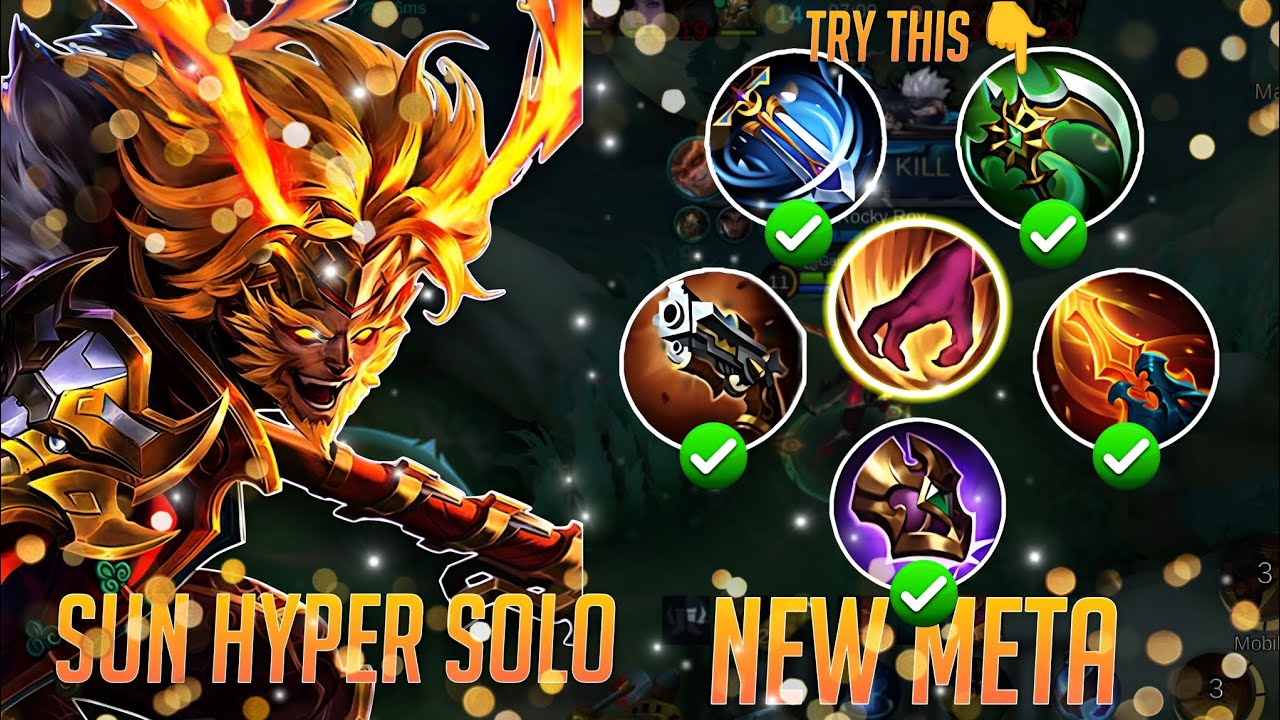 💥2025 HYPER💥 SUN SOLO Gameplay | BEST BUILD FULL CARRY | MOBILE LEGENDS BANG BANG
