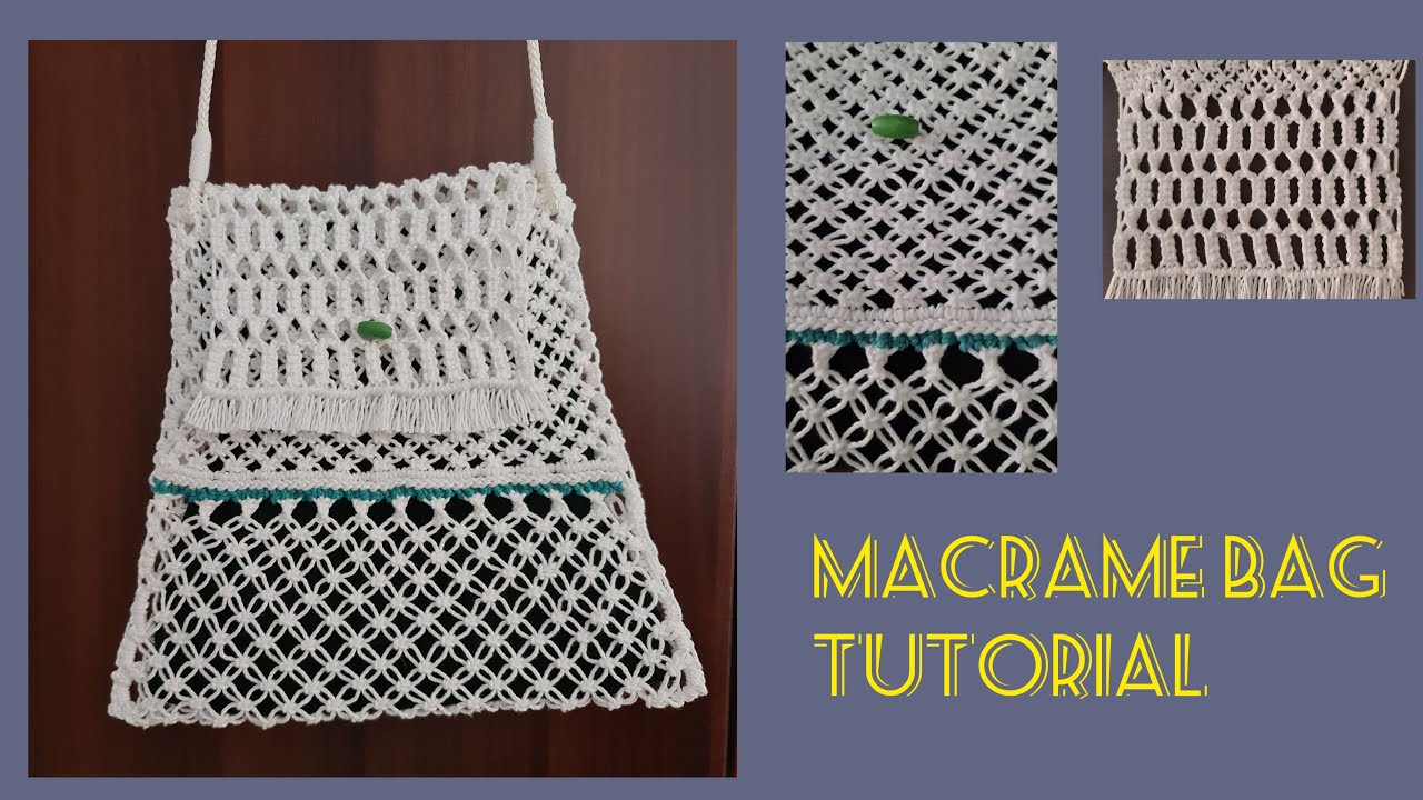 Macrame bag Macrame purse tutorial Macrame pouch pattern Macrame crossbody bag Macrame phone bag DIY