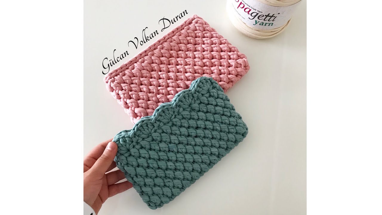 Penye ipten clutch çanta yapımı