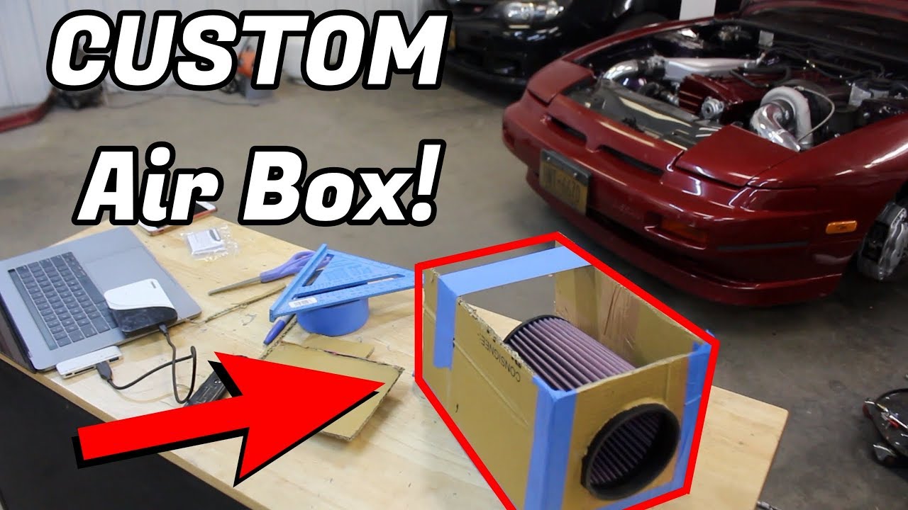 DIY CUSTOM Fender mount AIR BOX for my Big Turbo RB 240SX