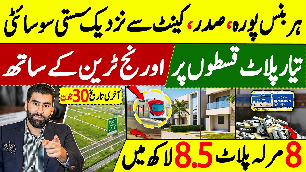 Ready Affordable Plots on Monthly Installments in Lahore | High ROI Housing Society 2026?
