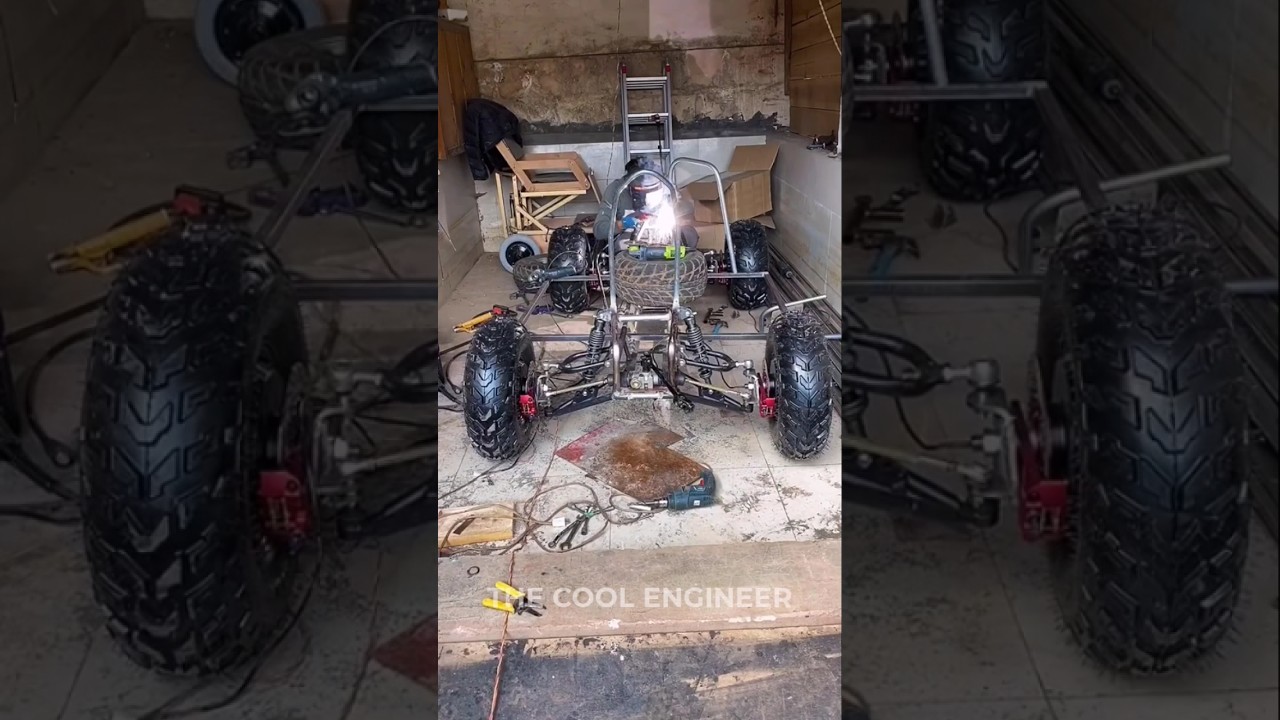 Almost Completed Building My Homemade ATV #atv #automobile #atvoffroad #homemade #gokart #tractor