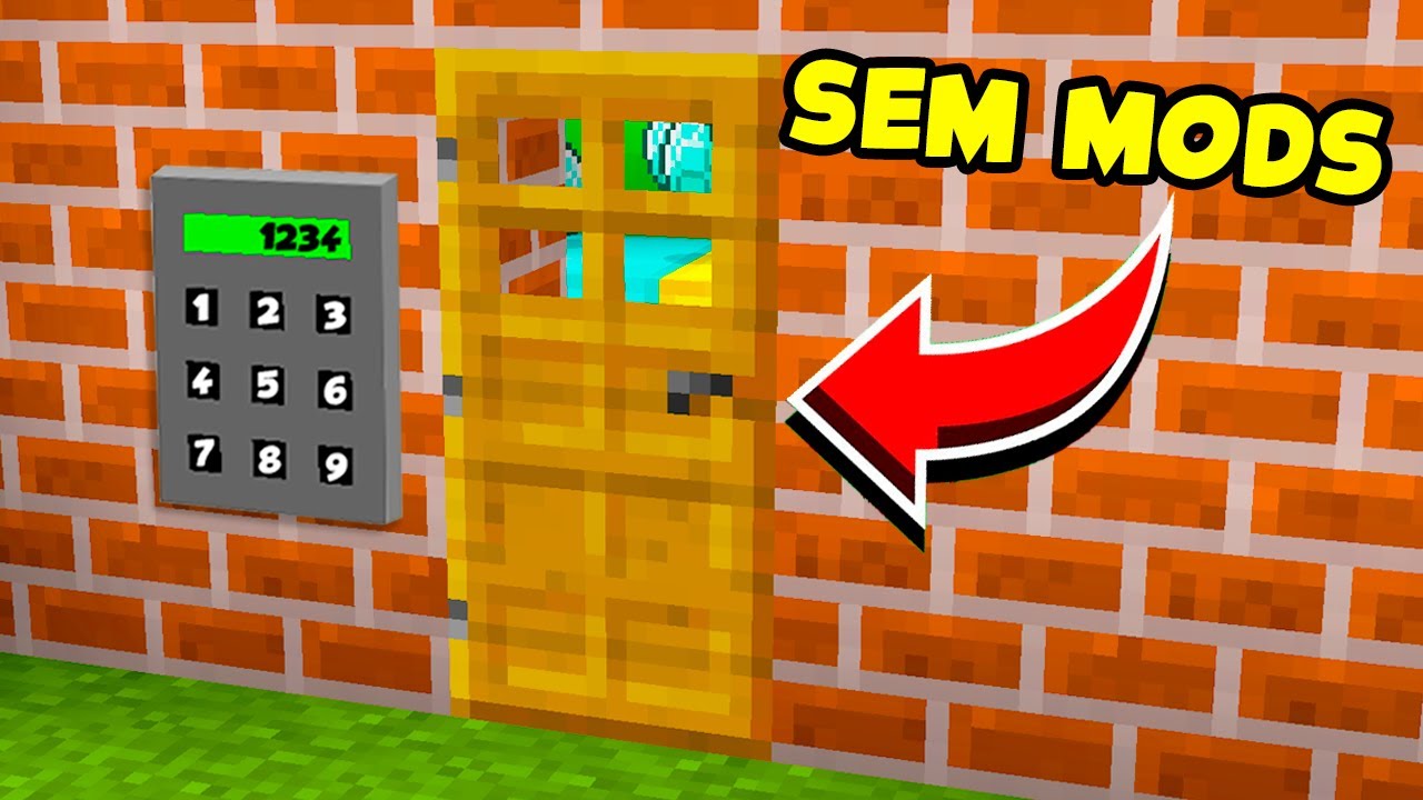 🔒 Como fazer uma PORTA COM SENHA no MINECRAFT
