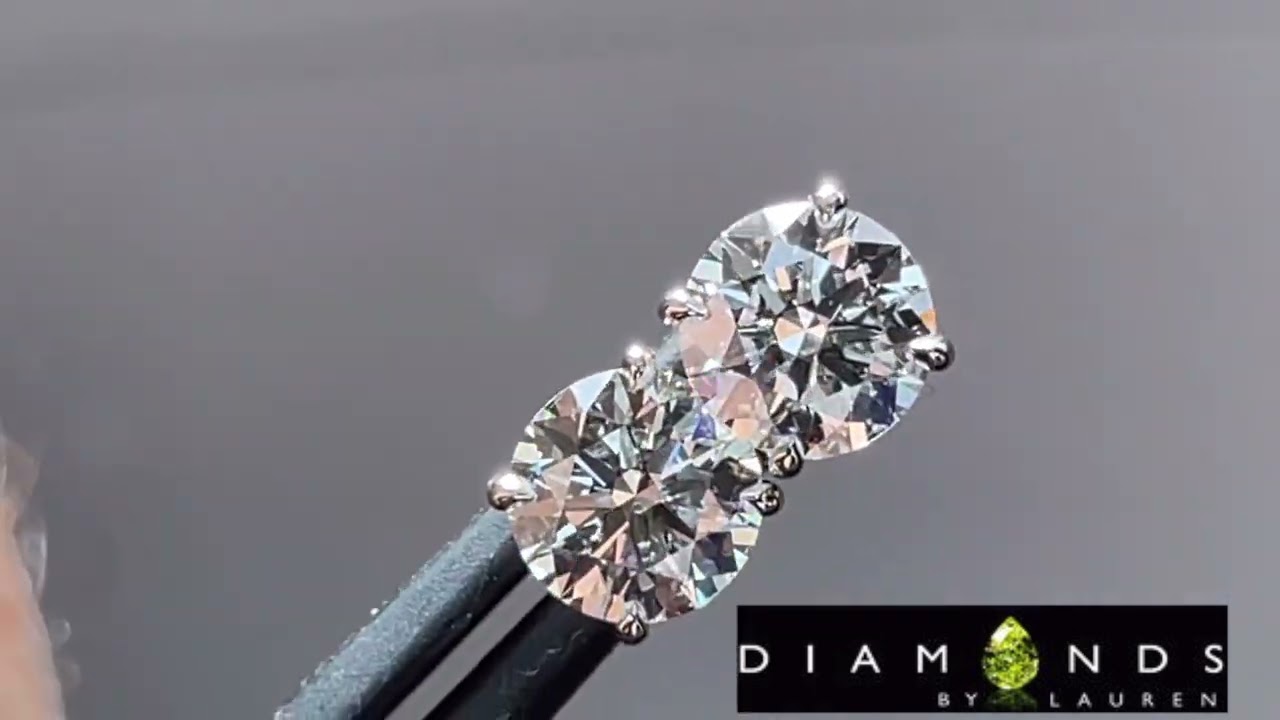 Hearts and Arrows Lab Diamond Studs R10317
