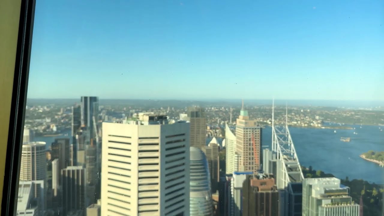 Sydney Tower Eye Restaurant – 1 Hour Rotating City View | 4K Relaxing Piano Ambience