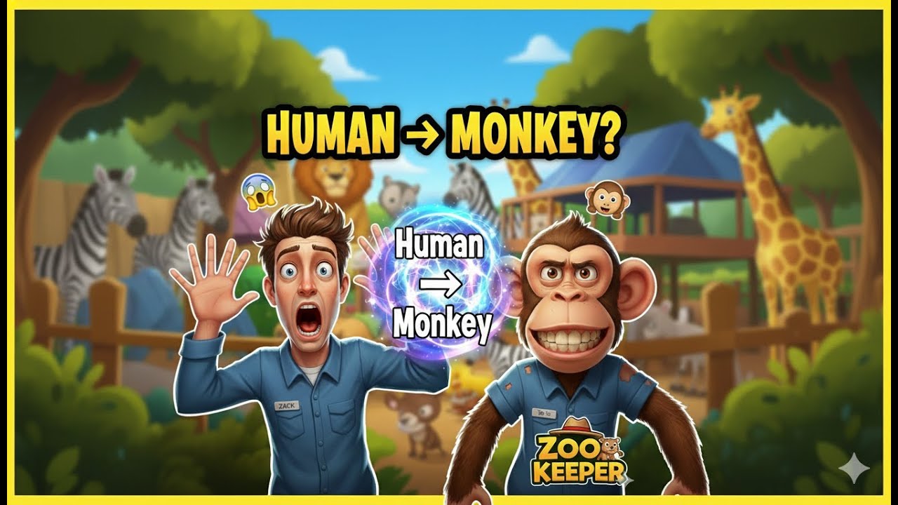 От человека к обезьяне 🐵 | Неудачный игровой процесс в роли смотрителя зоопарка