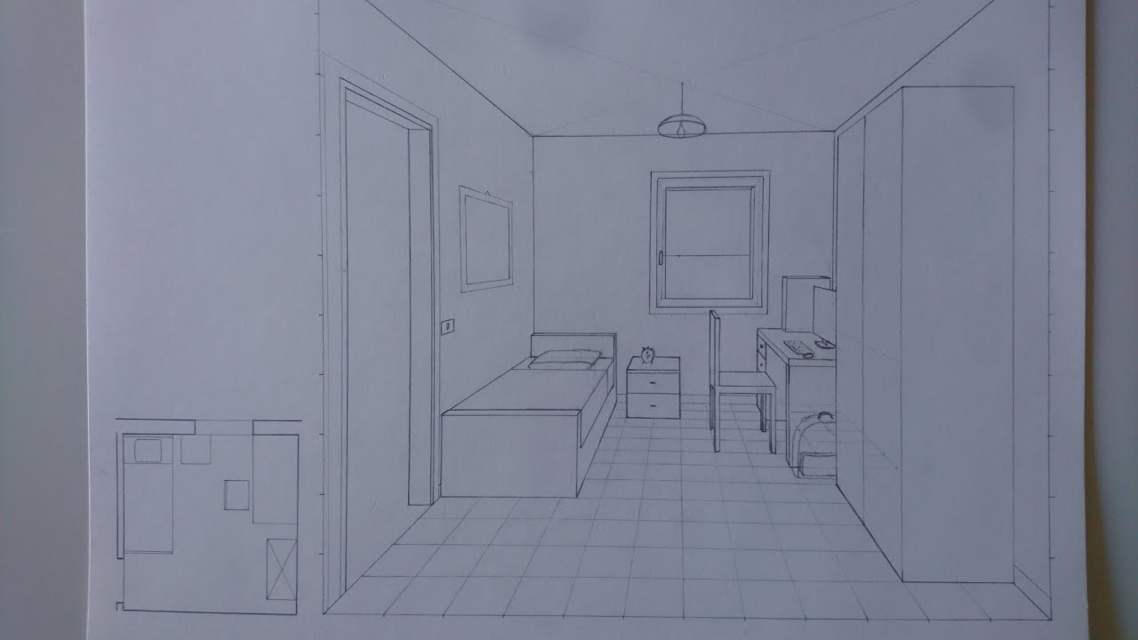 Disegnare una stanza in prospettiva centrale - Elementi di dettaglio