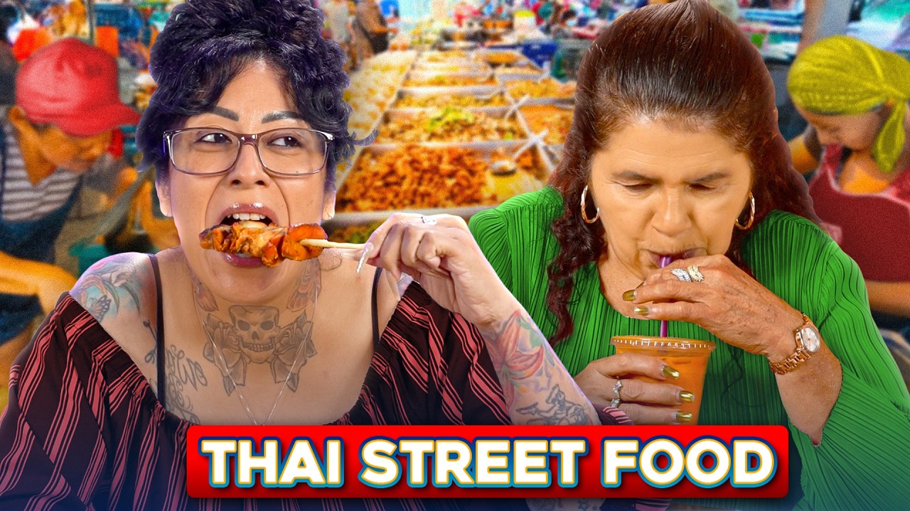 Mexican Moms Try Thai Street Food!