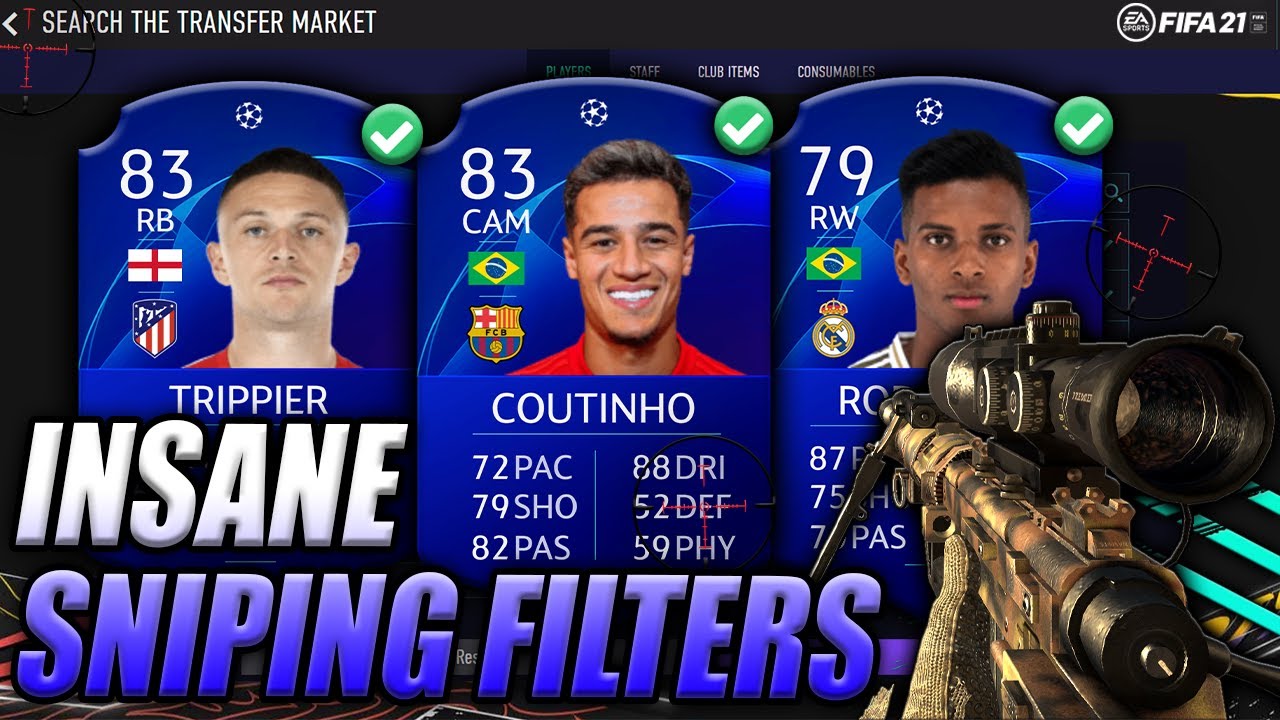 THE BEST SNIPING FILTERS IN FIFA 21!!! INSANE SNIPING FILTERS!!! HOW TO MAKE EASY COINS IN FIFA 21!!