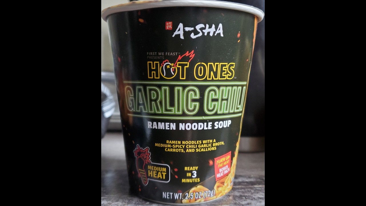 A-Sha First We Feast Presents Hot Ones Hot Smoky Chili Ramen Noodle Soup Review