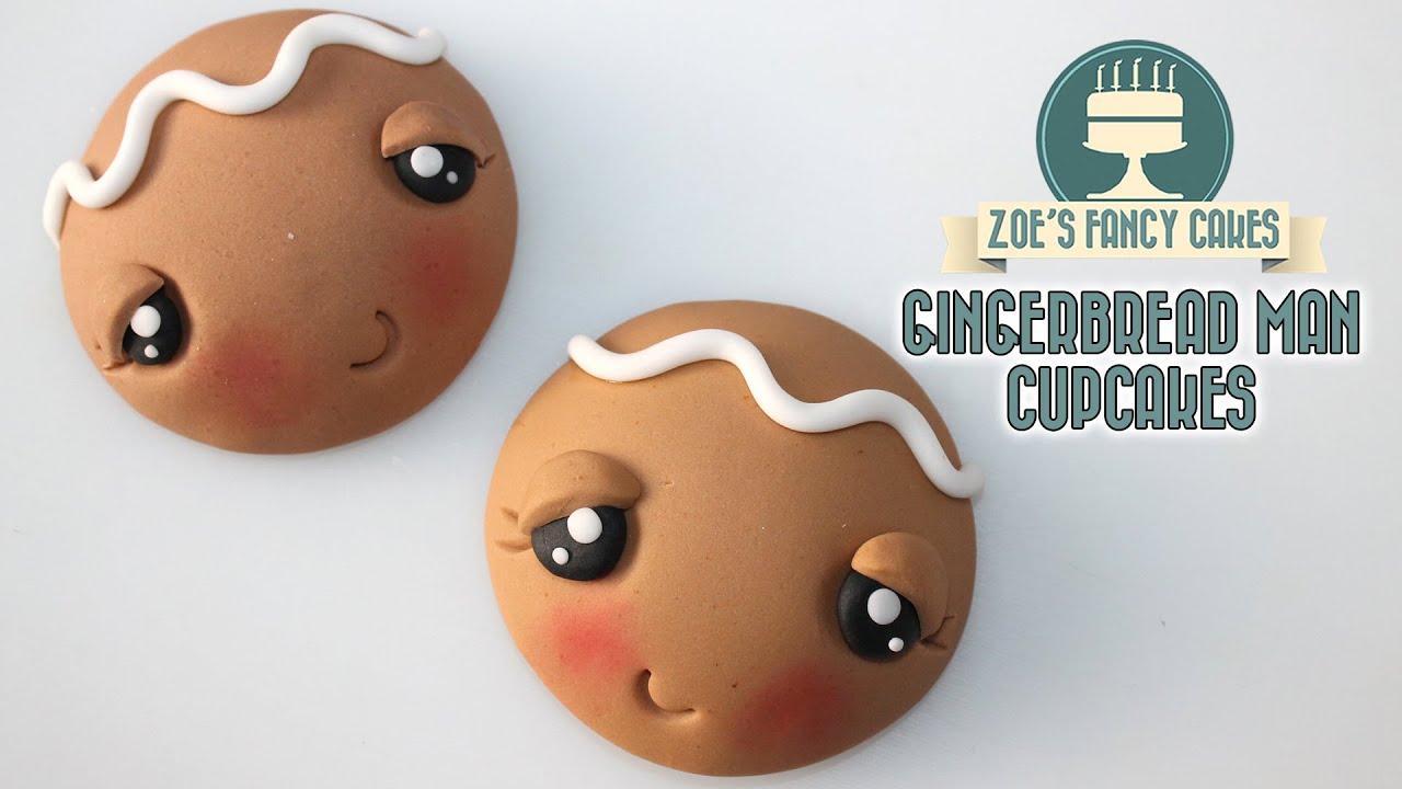 Gingerbread man cupcakes