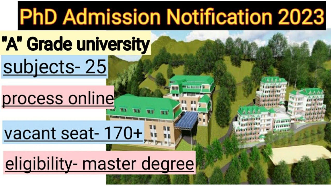 PhD admission Notification 2023/ government university/ HPU/ #phdadmissionnotification2023