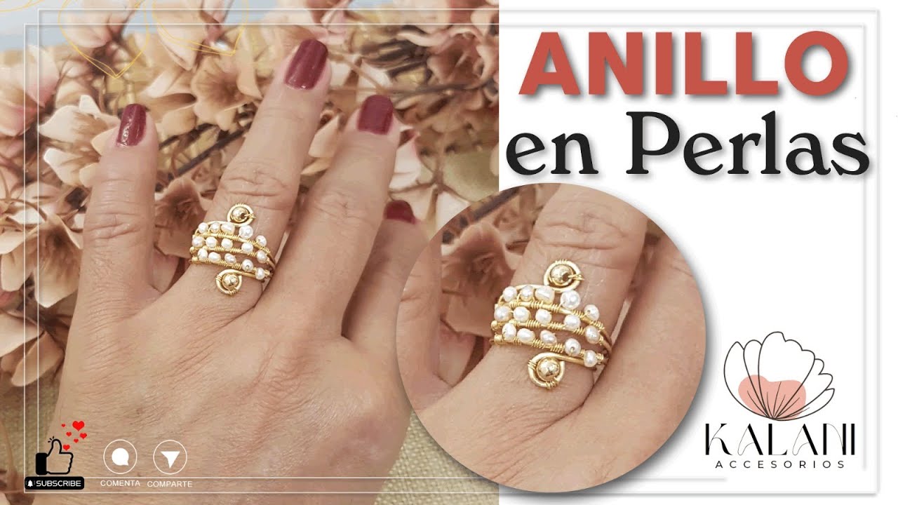 PASO A PASO  ESTE HERMOSO ANILLO EN PERLAS. APRENDE CONMIGO Y EMPRENDE.