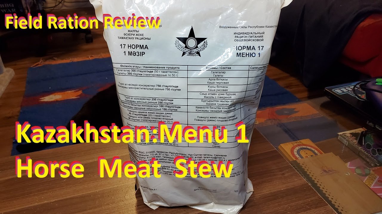 Kazakhstan Army MRE review: Menu 1 Horse Meat Stew