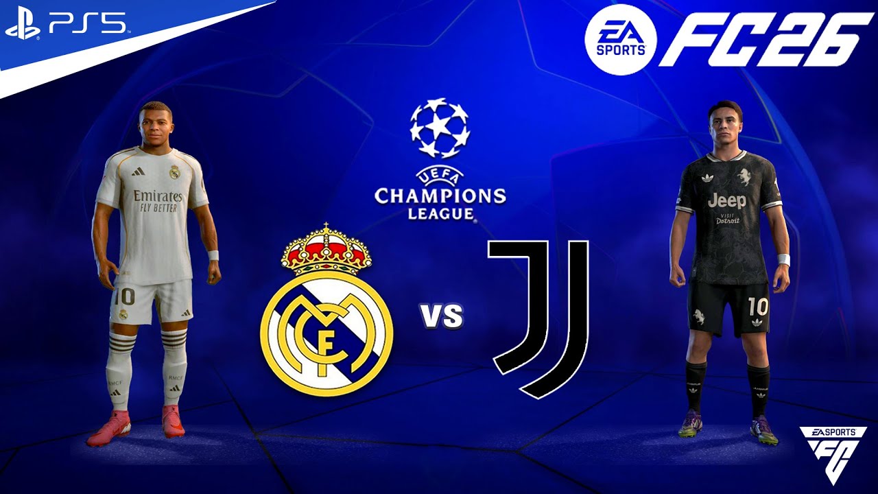FC 26 - Real Madrid vs Juventus ft. Mbappe, Yildiz UEFA Champions League 2025/26 | PS5&trade; Gameplay 4K