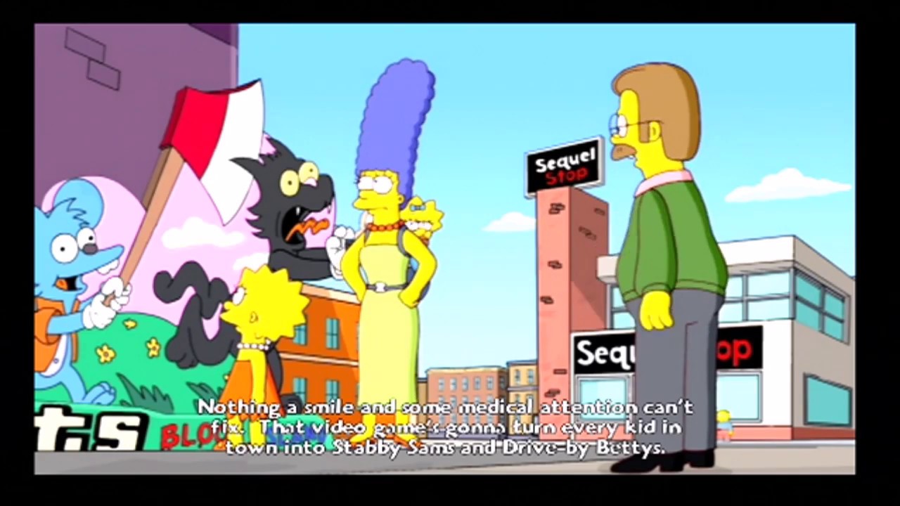 PS2 The Simpsons Game Mob Rules