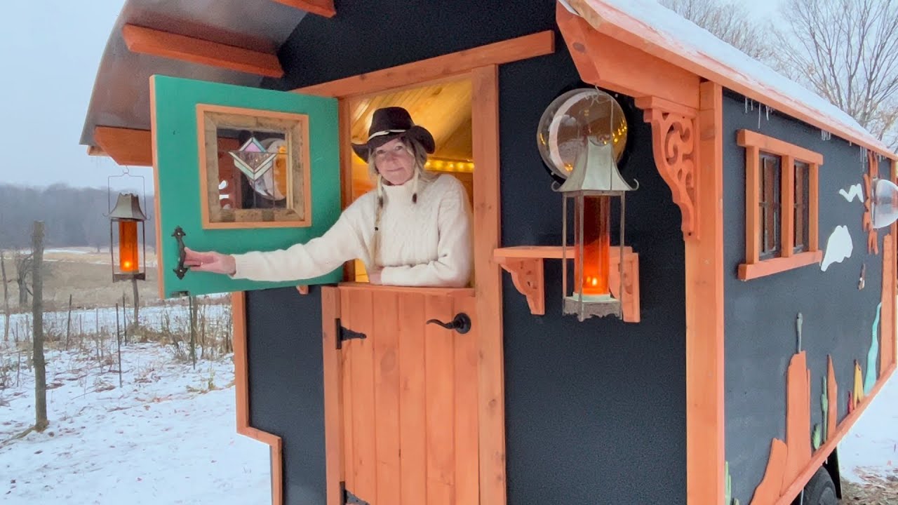 STUNNING Gypsy wagon tiny home! START TO FINISH