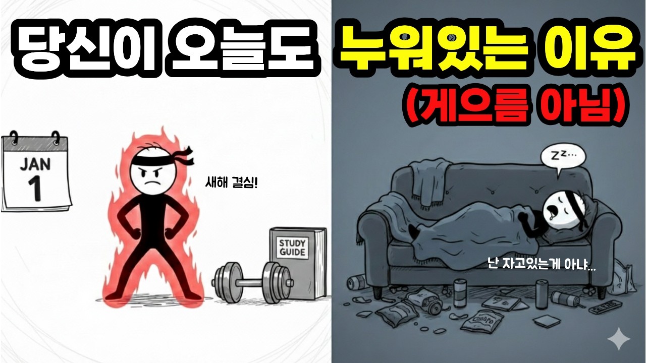 당신이 지금 누워있 뇌과학적 이유. 게을러서가 아닙니다.