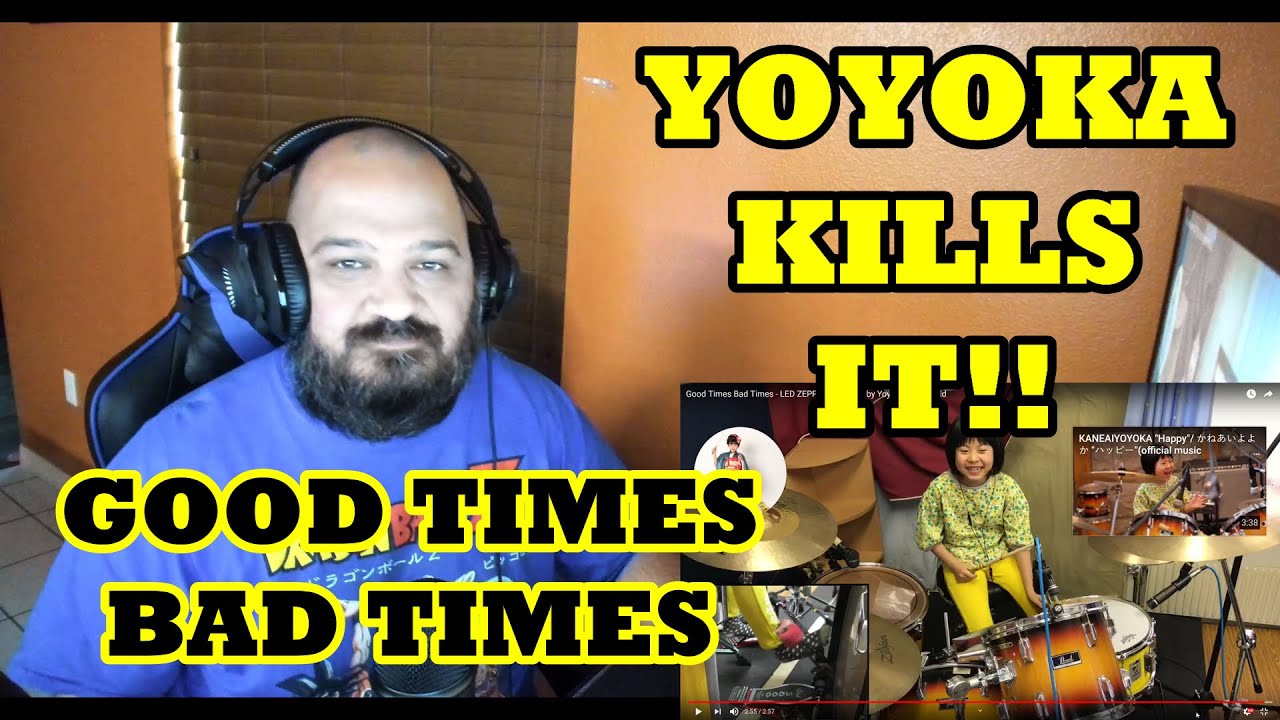 Good Times Bad Times - LED ZEPPELIN / Cover by Yoyoka , 8 year old | American Reaction アメリカの反応
