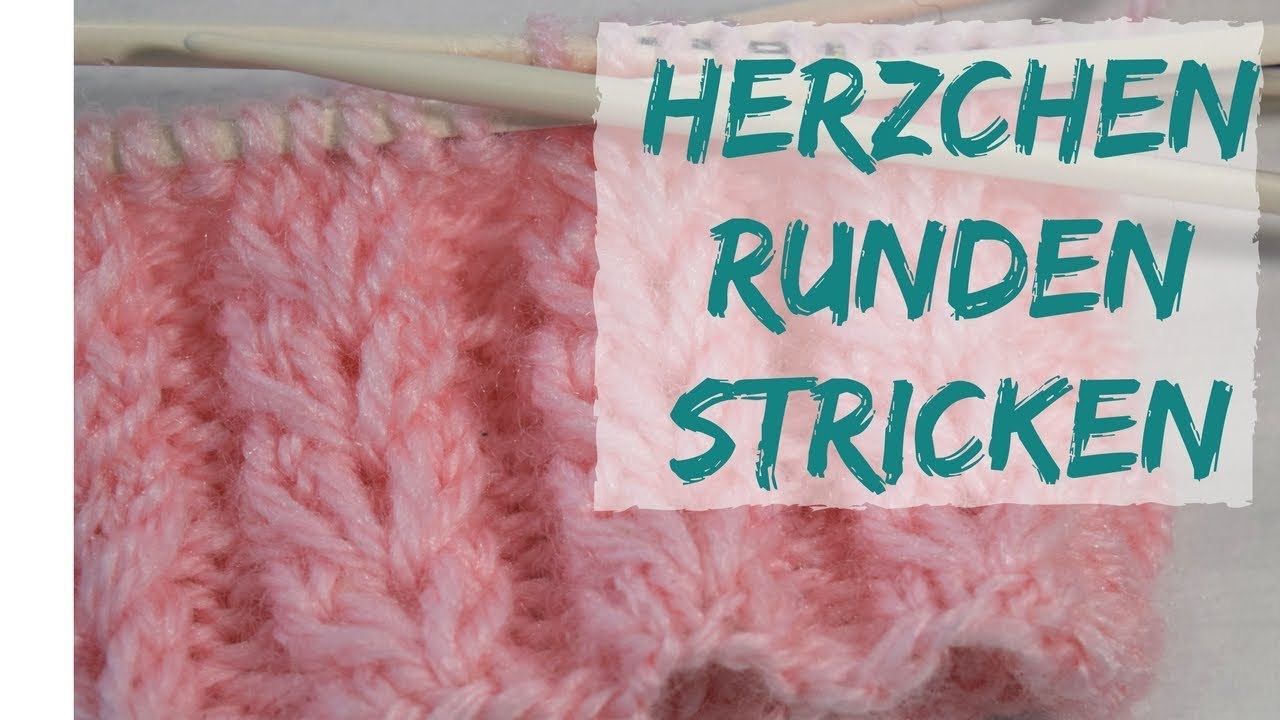 Herzrippchen Muster in Runden, Sockenmuster