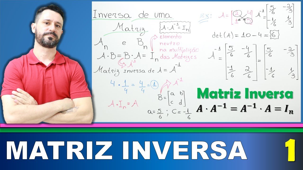 Matriz Inversa - Como determinar a inversa de uma matriz. Aula 1 teoria e exemplo.