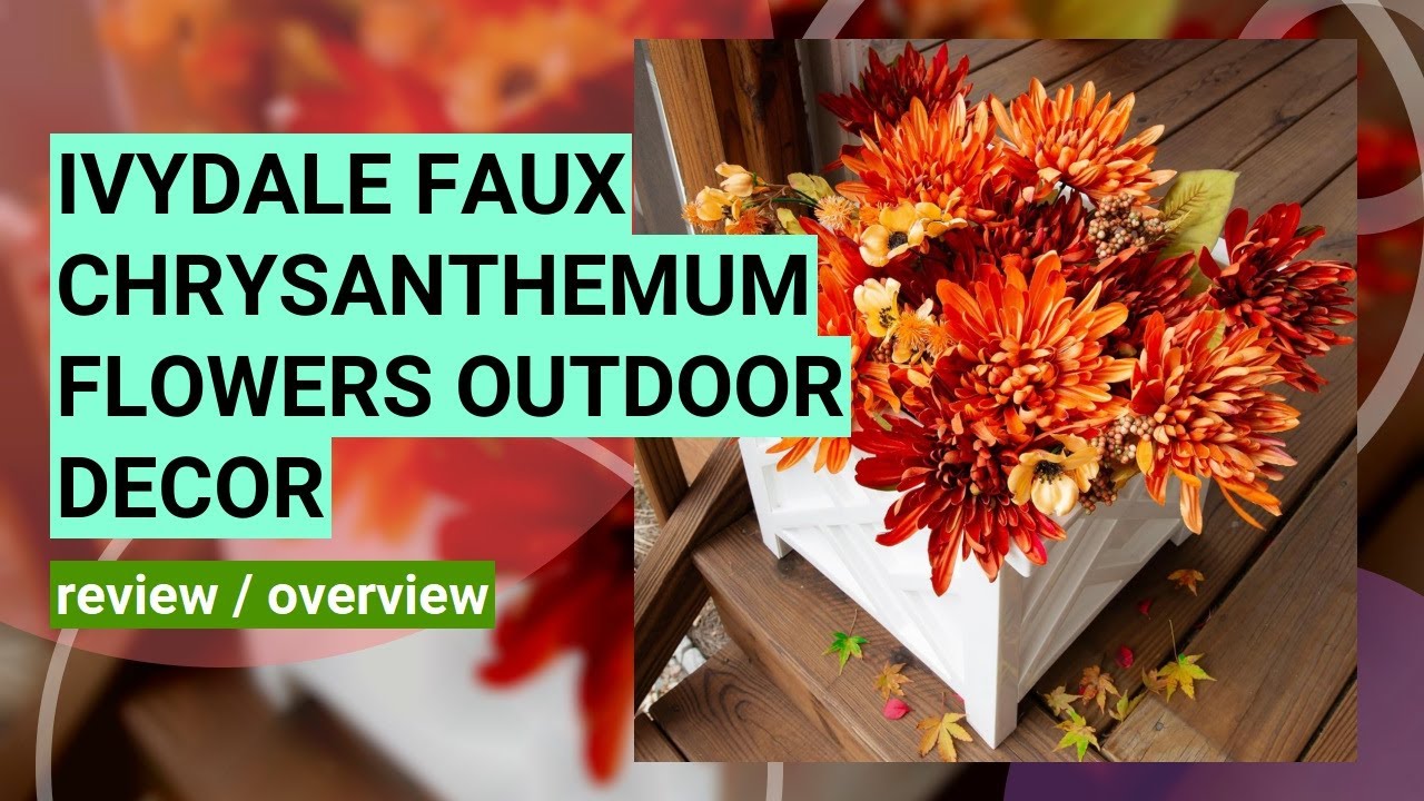 Review: Ivydale Artificial Fall Flowers - Perfect for Outdoor Decor!