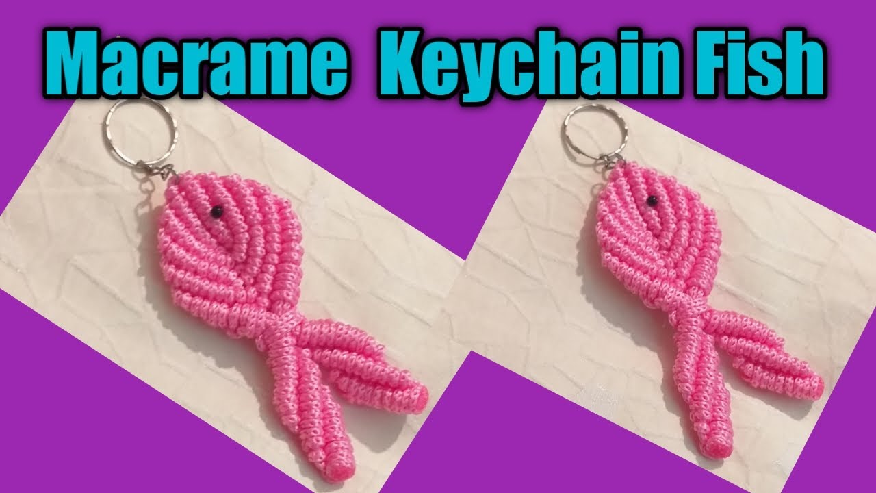 Macrame Keychain Fish Tutorial//gantungan kunci ikan