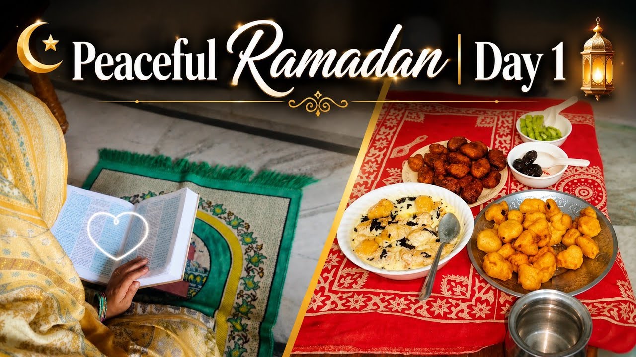 RAMADAN Mubarak🕌| First Jummah🌙 SpeciaL | Sehri🌆 to Iftar🌃 | Dahi Vada & Gulgule Recipe | HIJABIMOM.