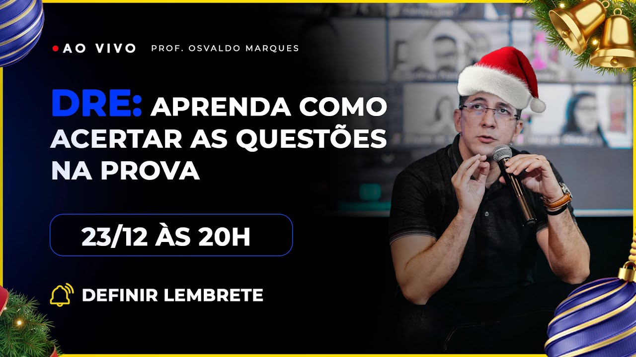 DRE: APRENDA COMO ACERTAR AS QUESTÕES NA PROVA