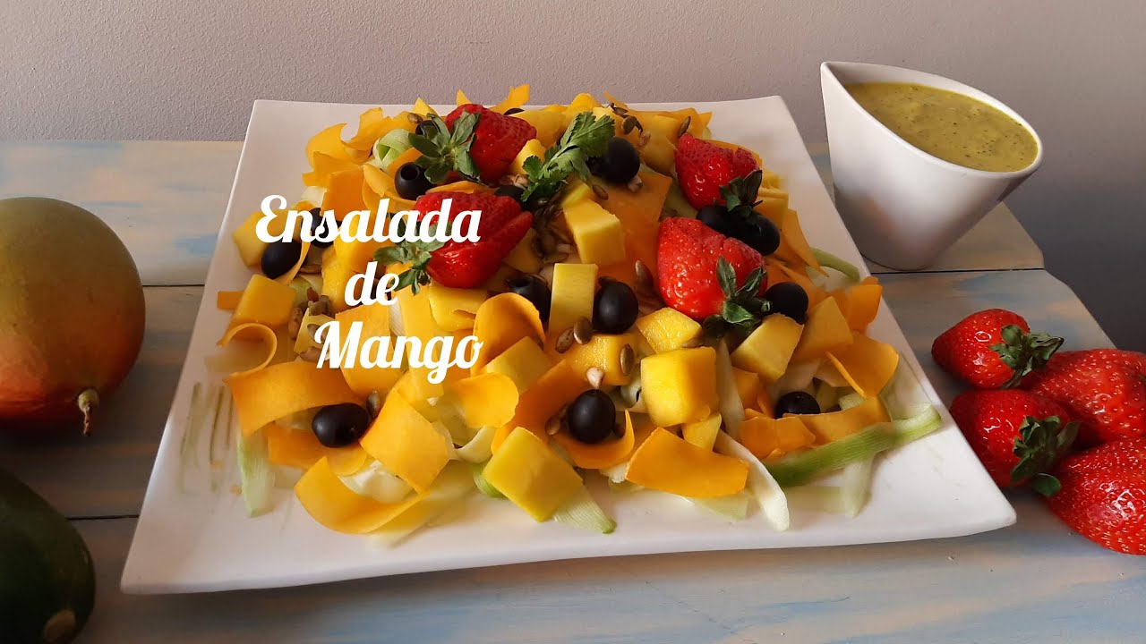 ENSALADA DE MANGO, con Calabacín y Calabaza - RECETAS SALUDABLES