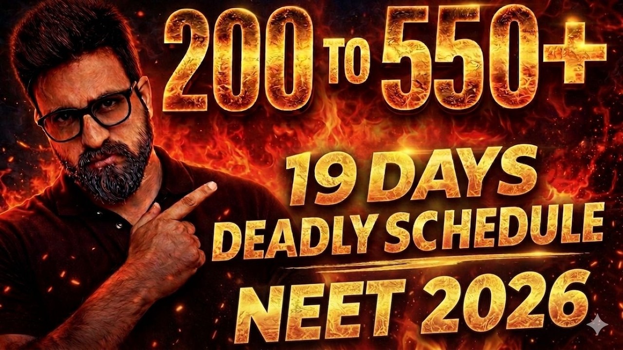 200 TO 550+ Still Possible | Follow This Deadly Schedule | NEET 2026 | Yawar Manzoor sir