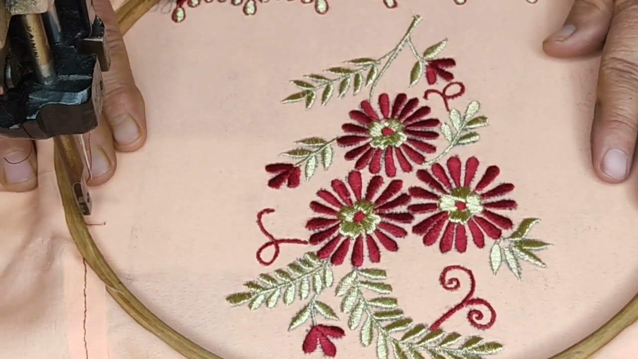 New style cutwork with flower design with machine embroidery