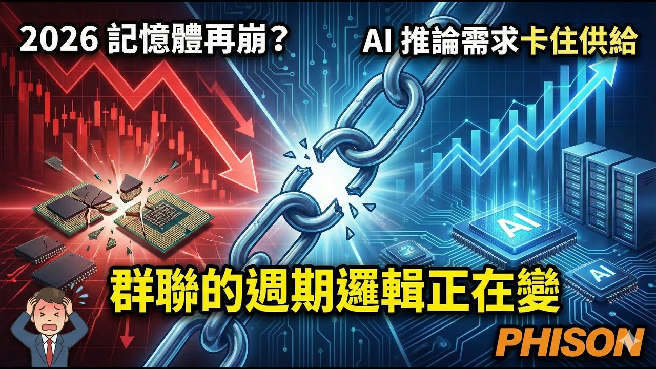 2026 記憶體會再崩一次？AI 推論需求卡住供給，#群聯 的週期邏輯正在變