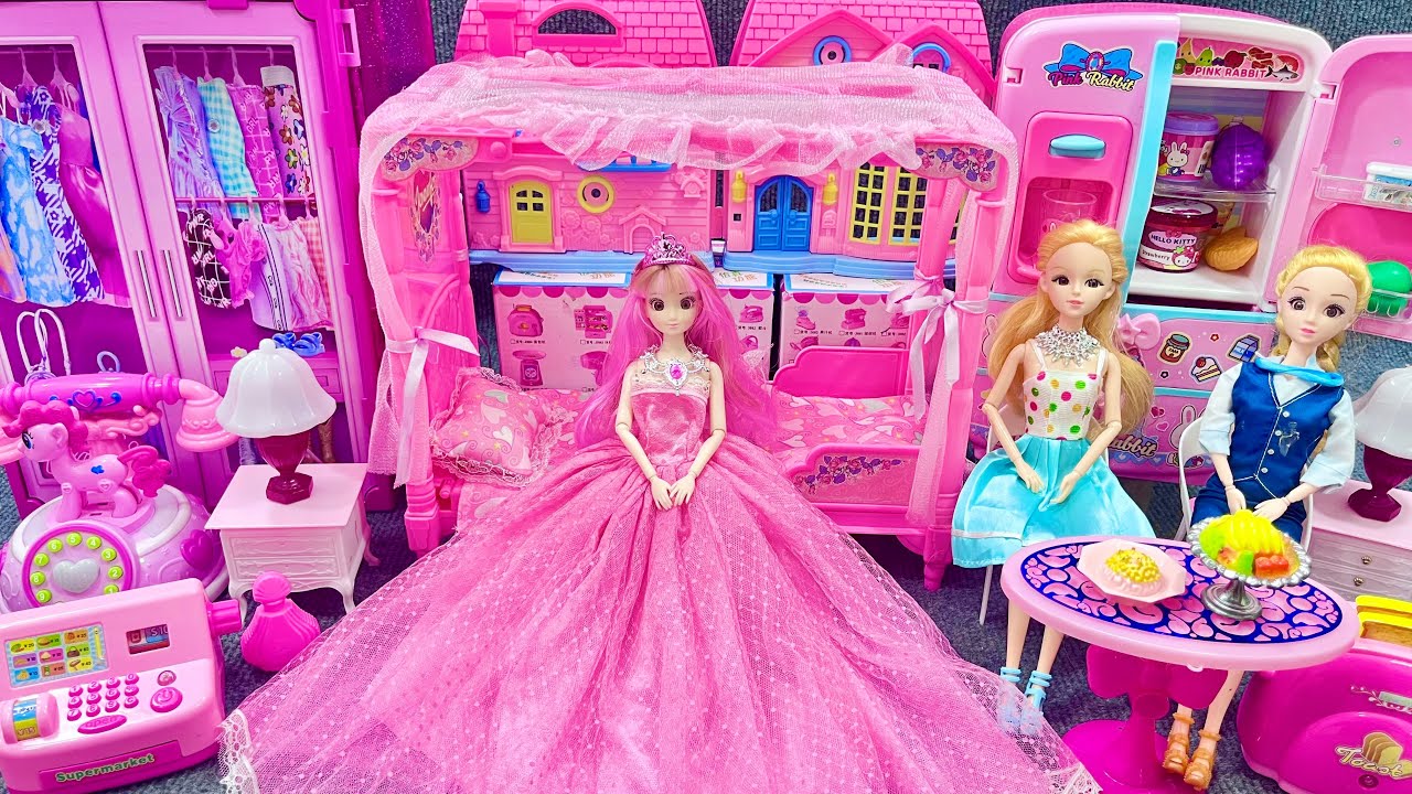 13 Minutes Satisfying with Unboxing Princess Sister flower Super Royal Wedding Playset Review｜ASMR