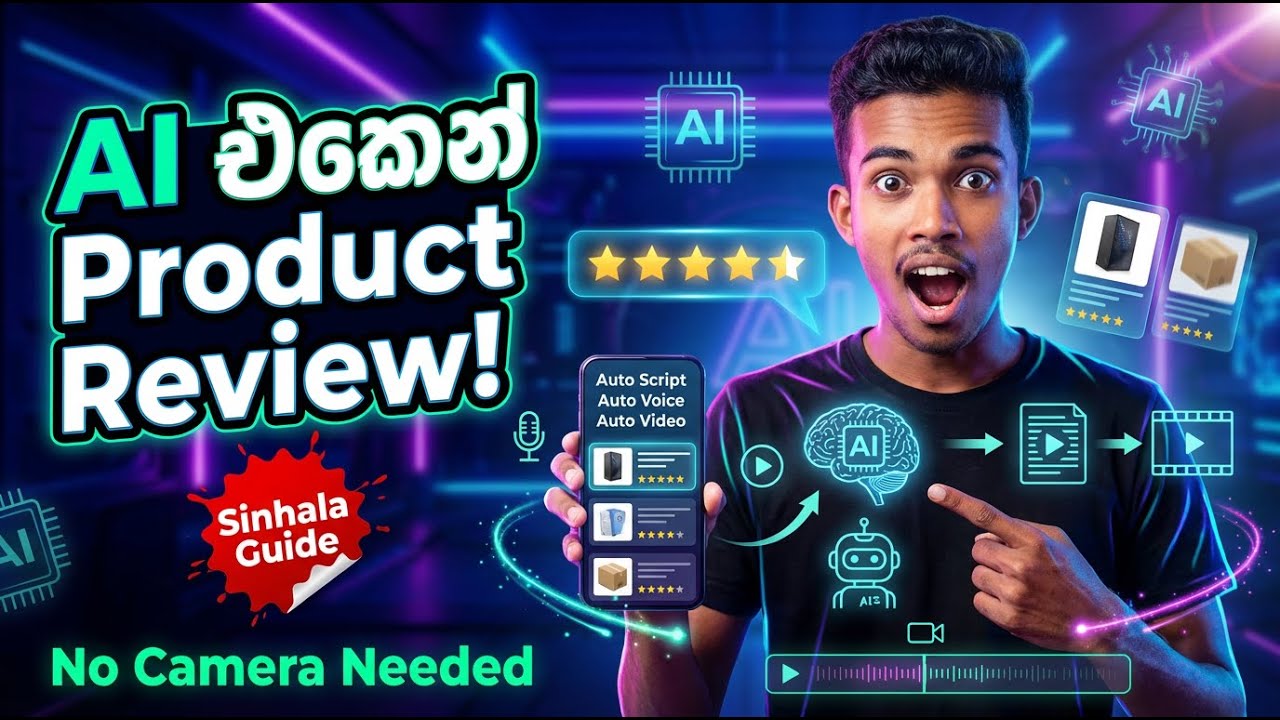 Free AI Tools වලින් පහසුවෙන් Review වීඩියෝ හදන හැටි! | How to Make Product Review Videos Using AI