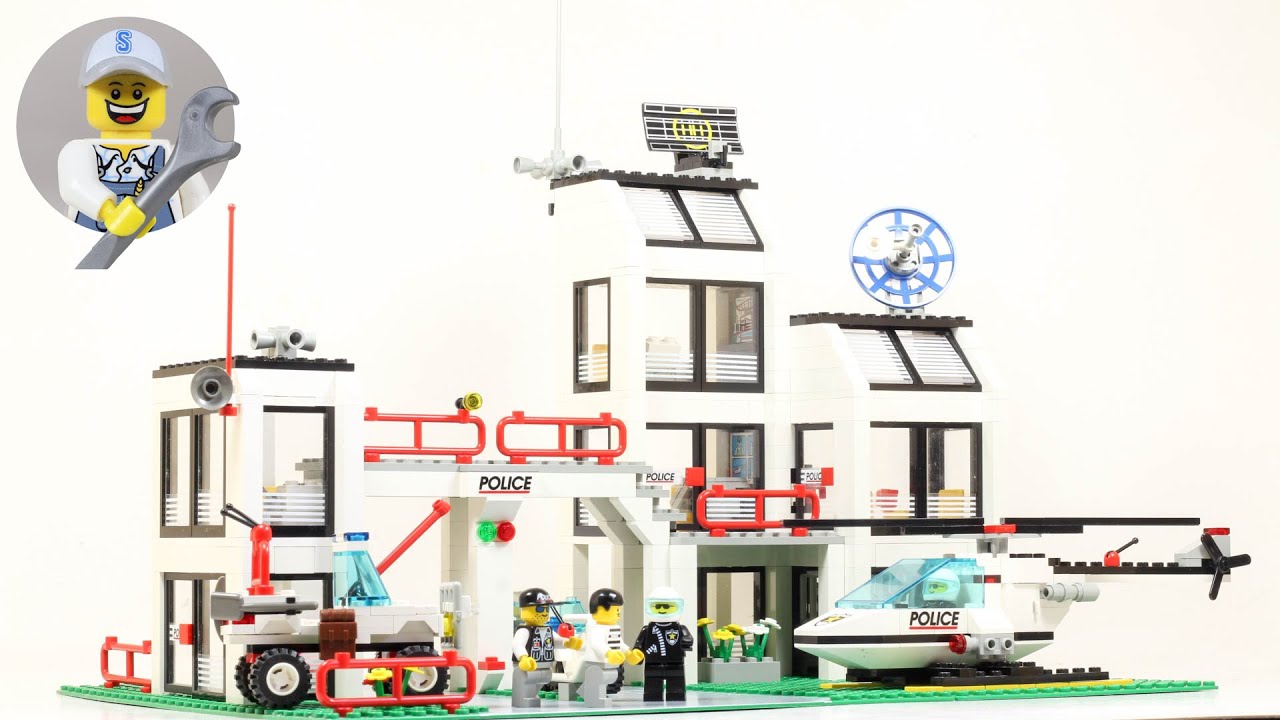 Lego System Police 6398 Central Precinct HQ / Polizeistation speed build + stop motion