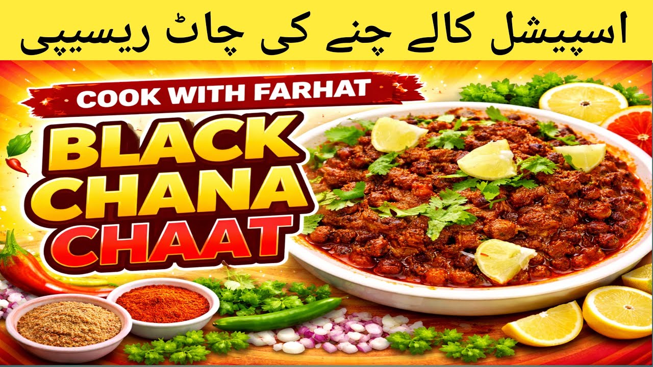 Black Chana Chaat Recipe | Spicy & Chatpati Kala Chana Chaat | Cook with Farhat