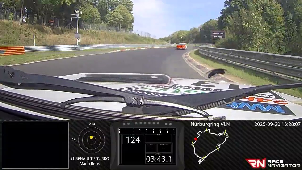 Nürburgring 1000km Rennen 20.09.2025 Mario Roos Renault 5 Turbo Lap 15 11min8sec568