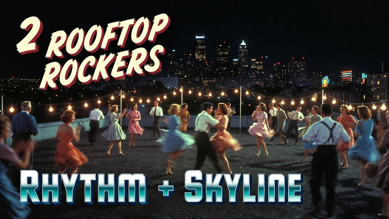 2 Rooftop Rock Songs 🌆 Rooftop Rhythm Tonight / Skyline Dance Party | 1959 Dance Party