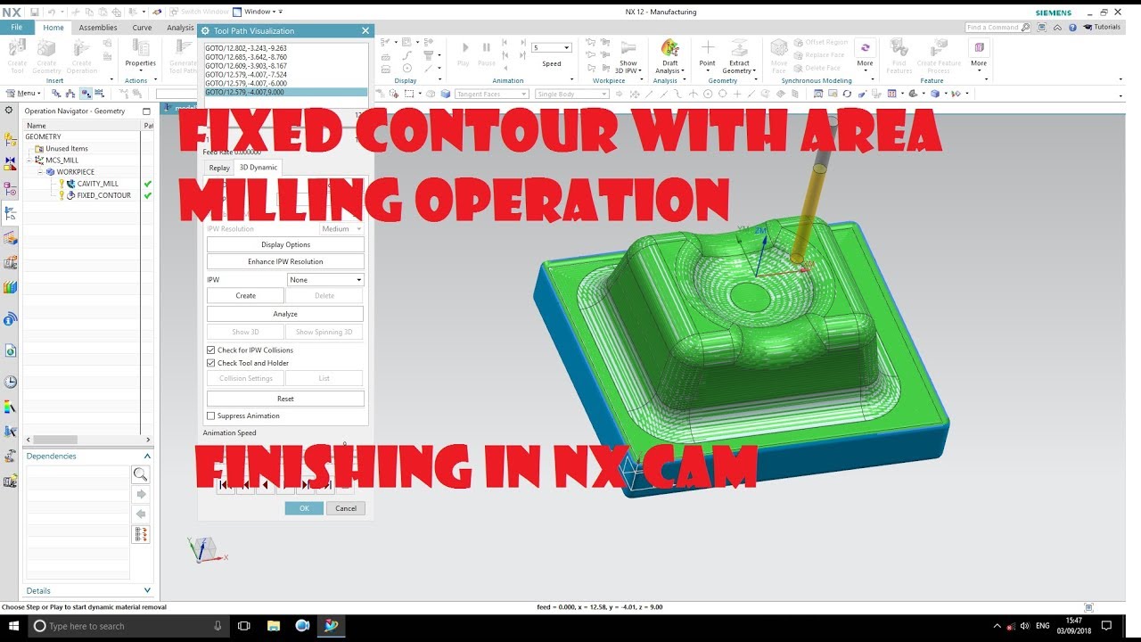 NX CAM TUTORIAL|| HOW TO USE FIXED CONTOUR OPERATION FOR FINISHING|| SIEMENS NX CAM TUTORIAL||