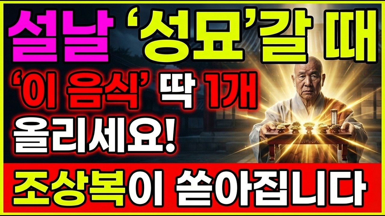 설날 명절 성묘 때 '이 음식' 딱 1개만 올리세요. 한해 조상복이 쏟아집니다! | 구정 설날 음식 | 조상님 액막이 | 벌초 풍수 사주 운세 | 부처님 가피