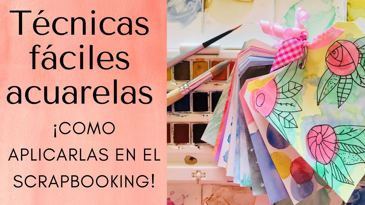 💖10 TÉCNICAS FÁCILES CON ACUARELAS, 👉como aplicarlas al scrapbook, en ÁLBUMES, TARJETAS, SHAKERS...💖