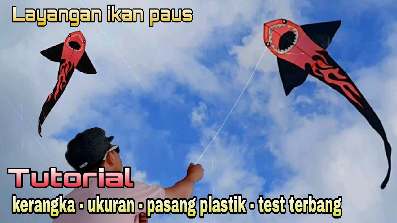 Cara membuat layangan kreasi unik dan mudah layangan ikan paus dari plastik