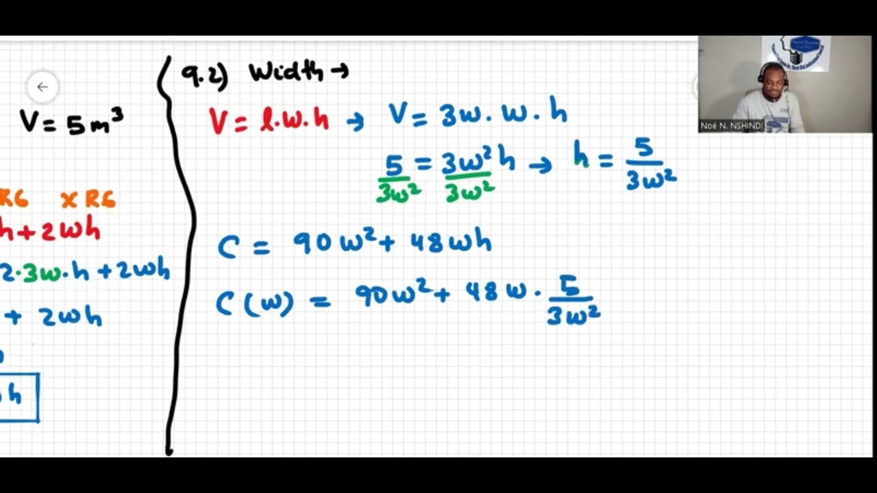 GRADE 12 MATH PAPER 1 2020 OCTOBER NOVEMBER QUESTION 9 DIFERENTIAL CALCULUS