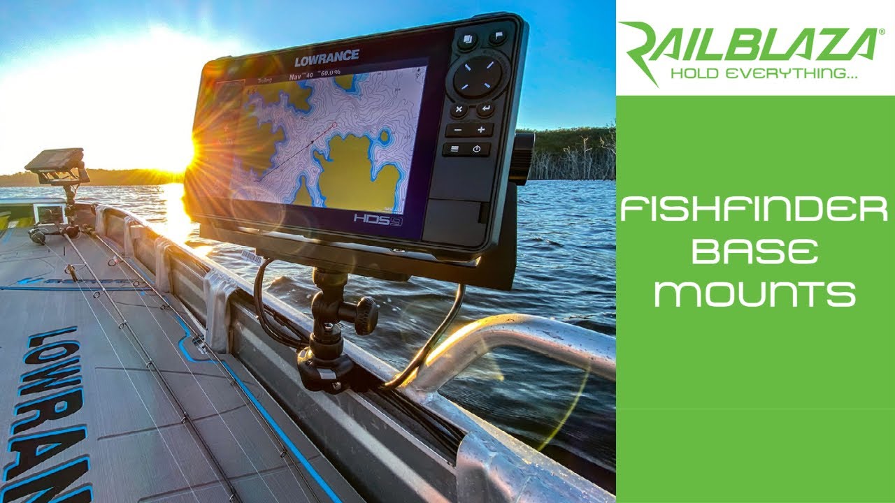 RAILBLAZA Fishfinder Base Mounts - For Boats, Inflatables, Canoes & Kayaks