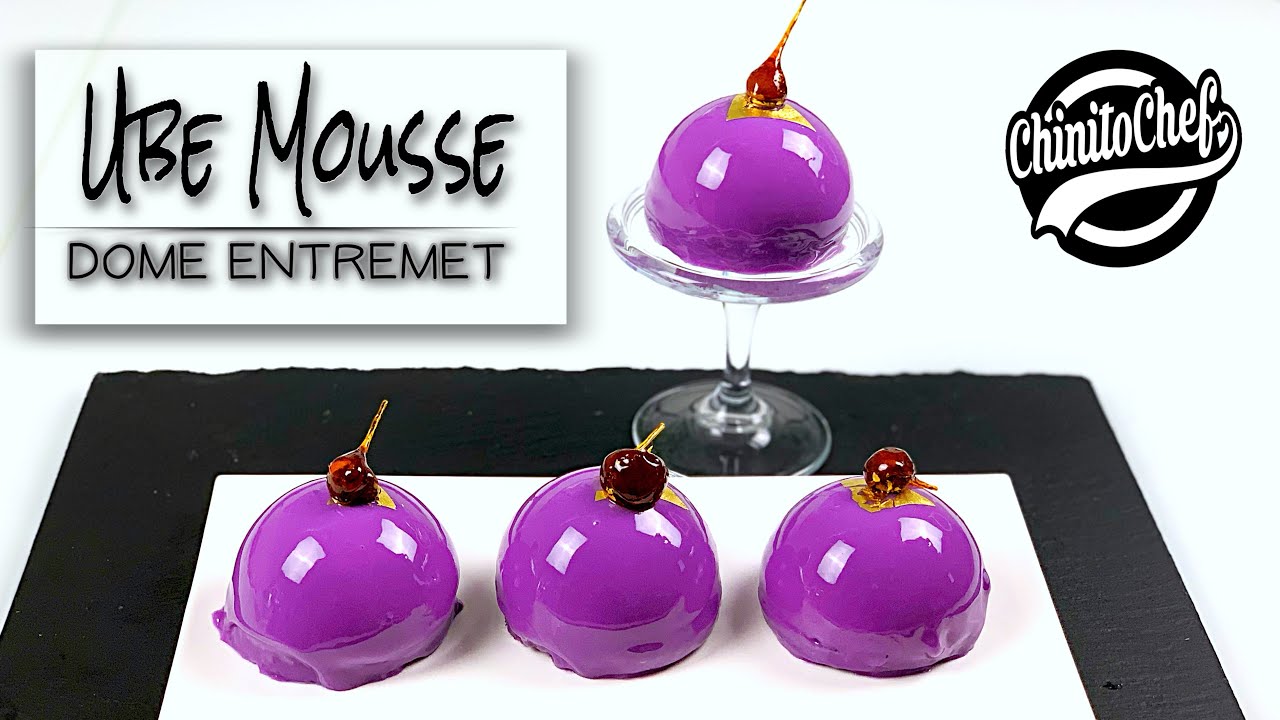 Ube Halaya Mousse Dome Cake ||  Igname Pourpre Dôme Entrenet ll  #UbeMirrorGlazeCake #PurpleYam