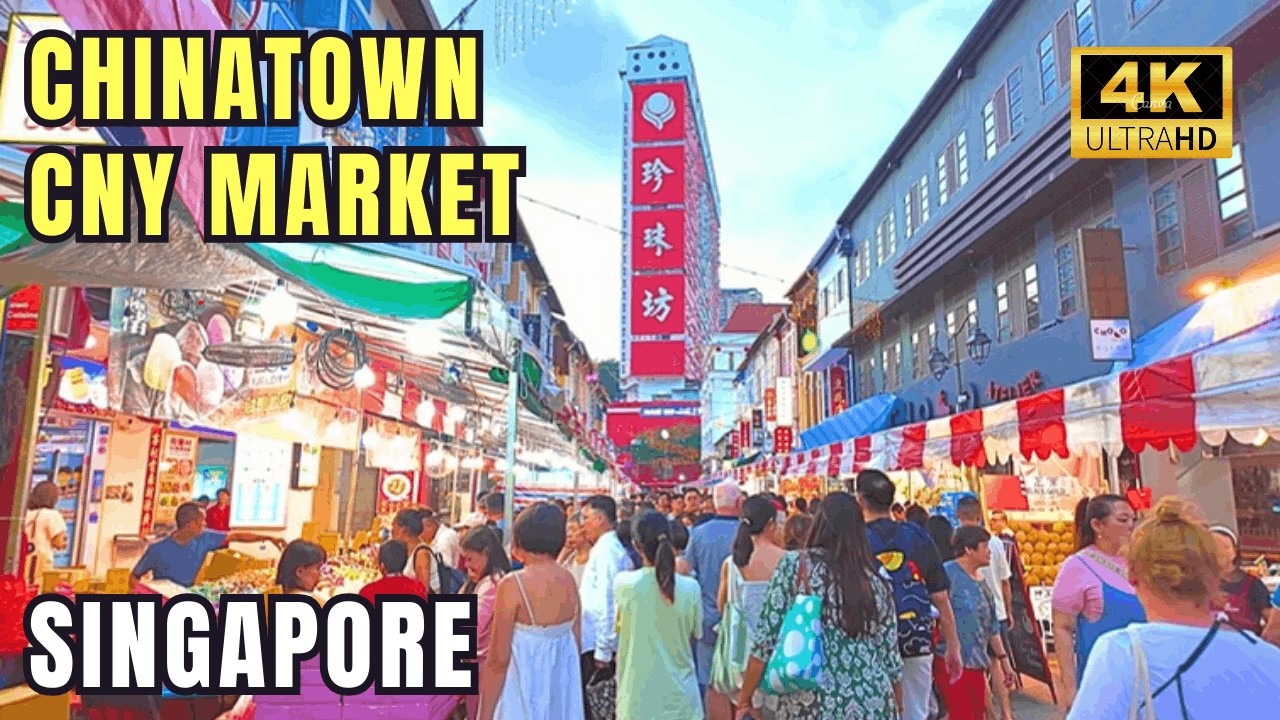 LARGEST Chinese New Year Market in Singapore | Chinatown Walking Tour [4K]