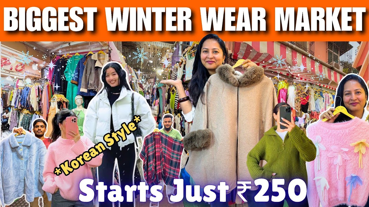 2026's Trendy *KOREAN STYLE* Winter Wear😍 | Bandra Hill Road Shopping | Mumbai Market Vlog 