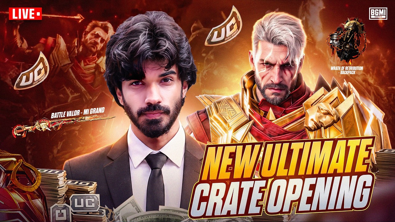 BGMI LIVE 80K UC ULTIMATE SET CRATE OPENING #iQOONeo10 !kick