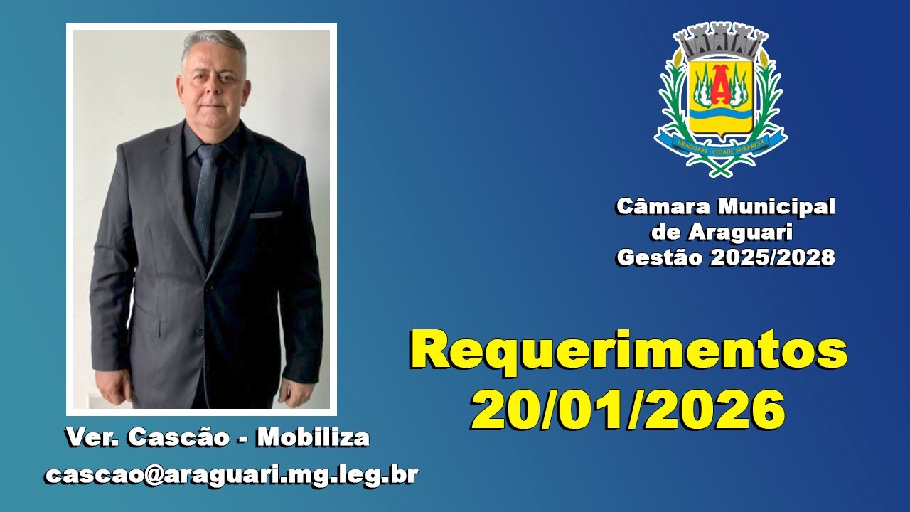 Requerimentos Vereador Cascão 20/01/2026